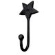 Handcrafted Black Metal Star Wall Hook Minimal Utility